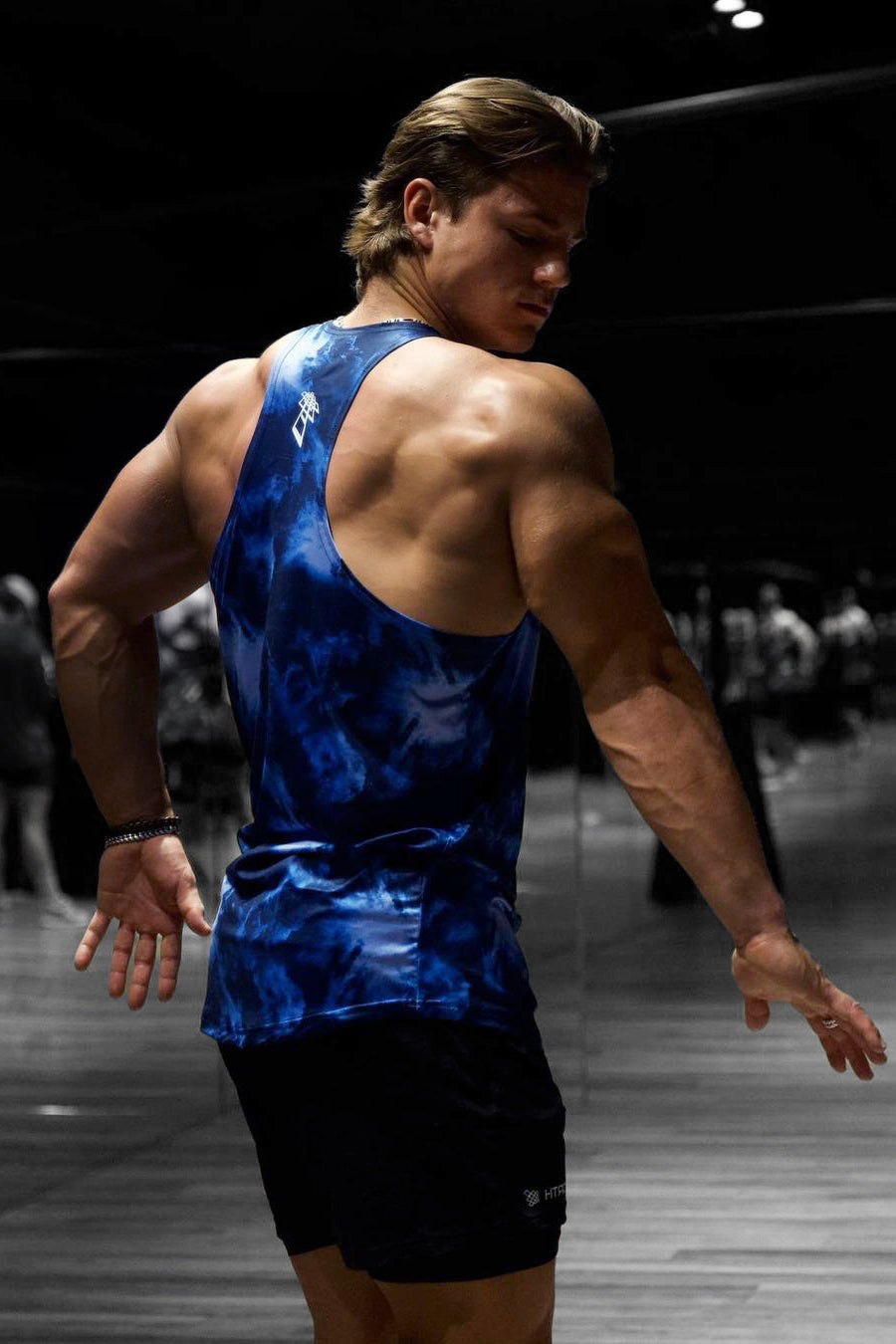 Old School Workout Stringer 2.0 - Abstract Blue