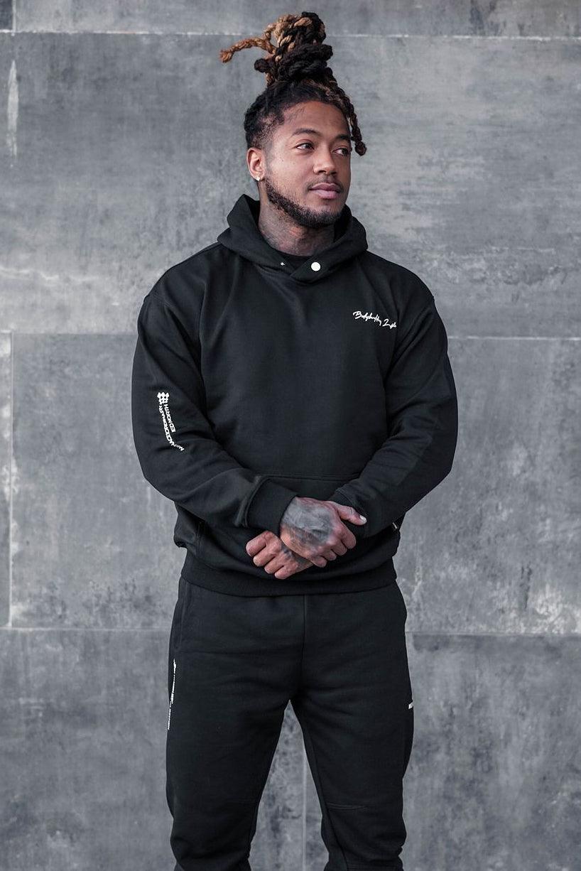 All Or Nothing French Terry Pullover Hoodie - Black - Jed North