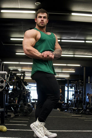 Fast-Dry Bodybuilding Workout Stringer - Emerald