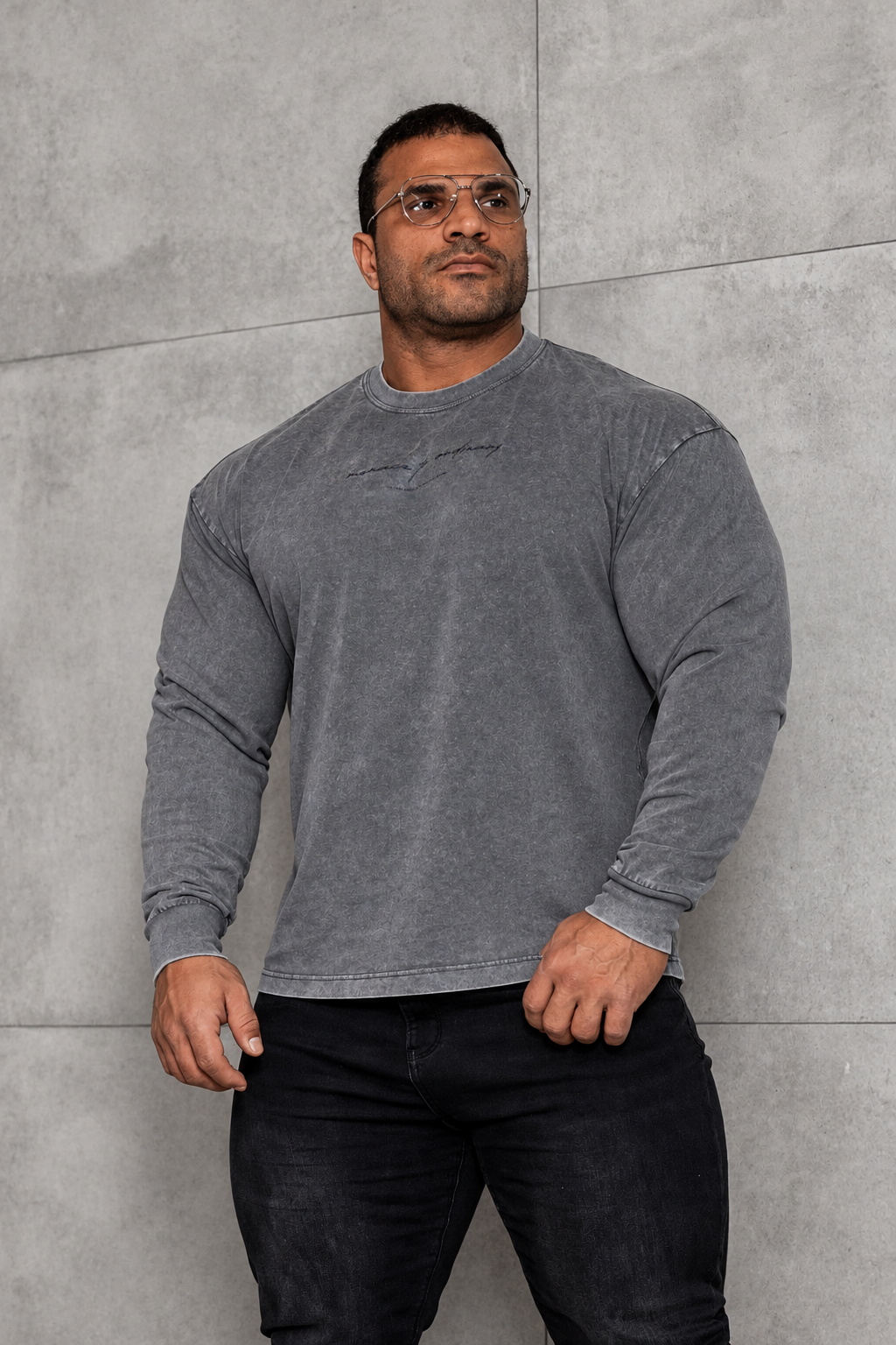 Vintage Wash Long Sleeve T-Shirt - Storm Gray – Jed North