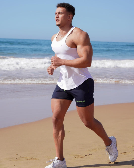 Fast-Dry Bodybuilding Workout Stringer - White