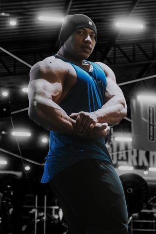 Performance Max Bodybuilding Stringer - Denim Blue