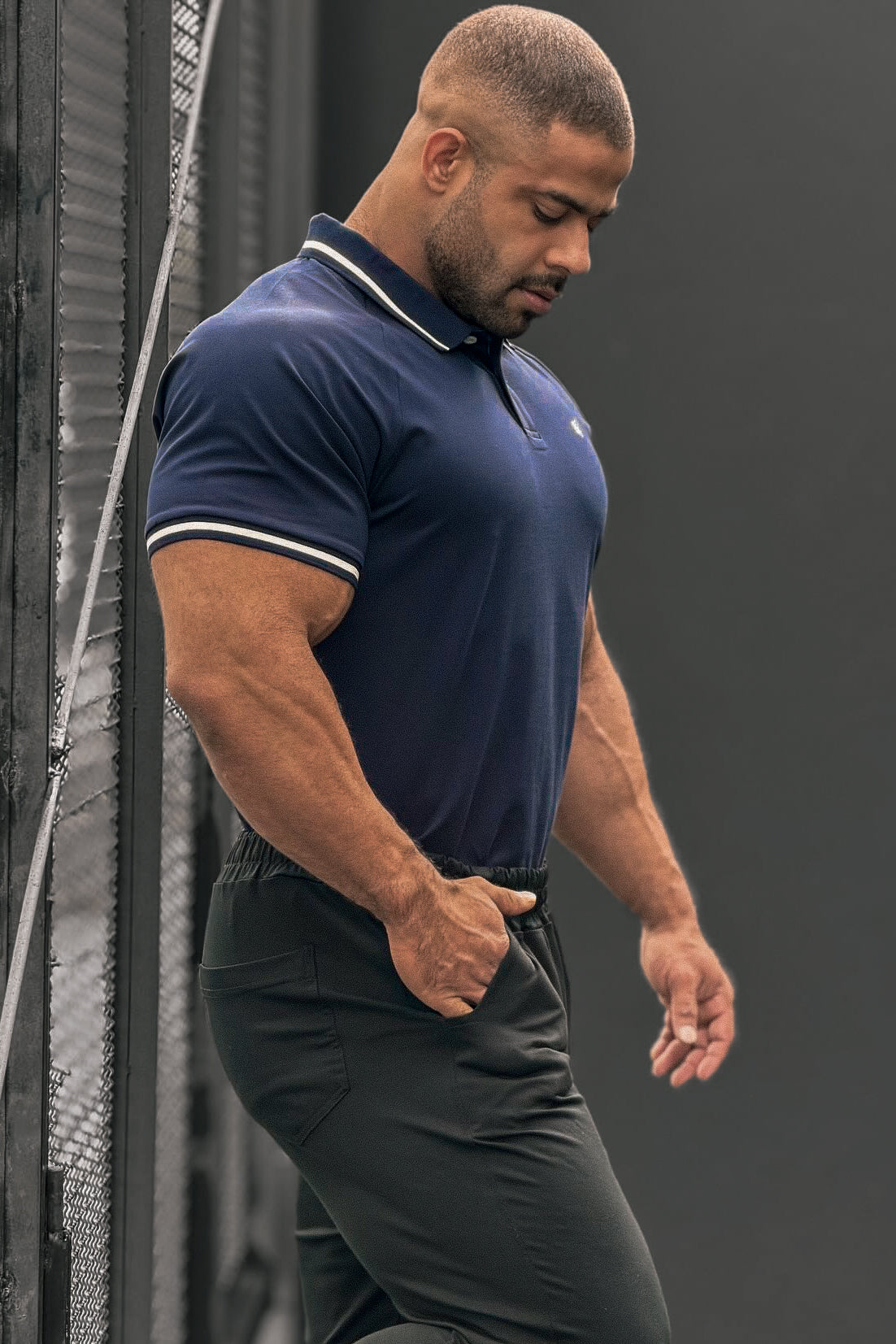 Banded Muscle-Fit Polo T-Shirt - Navy – Jed North