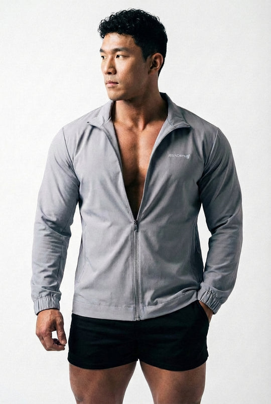 Premium Athletic Training Jacket - Silver