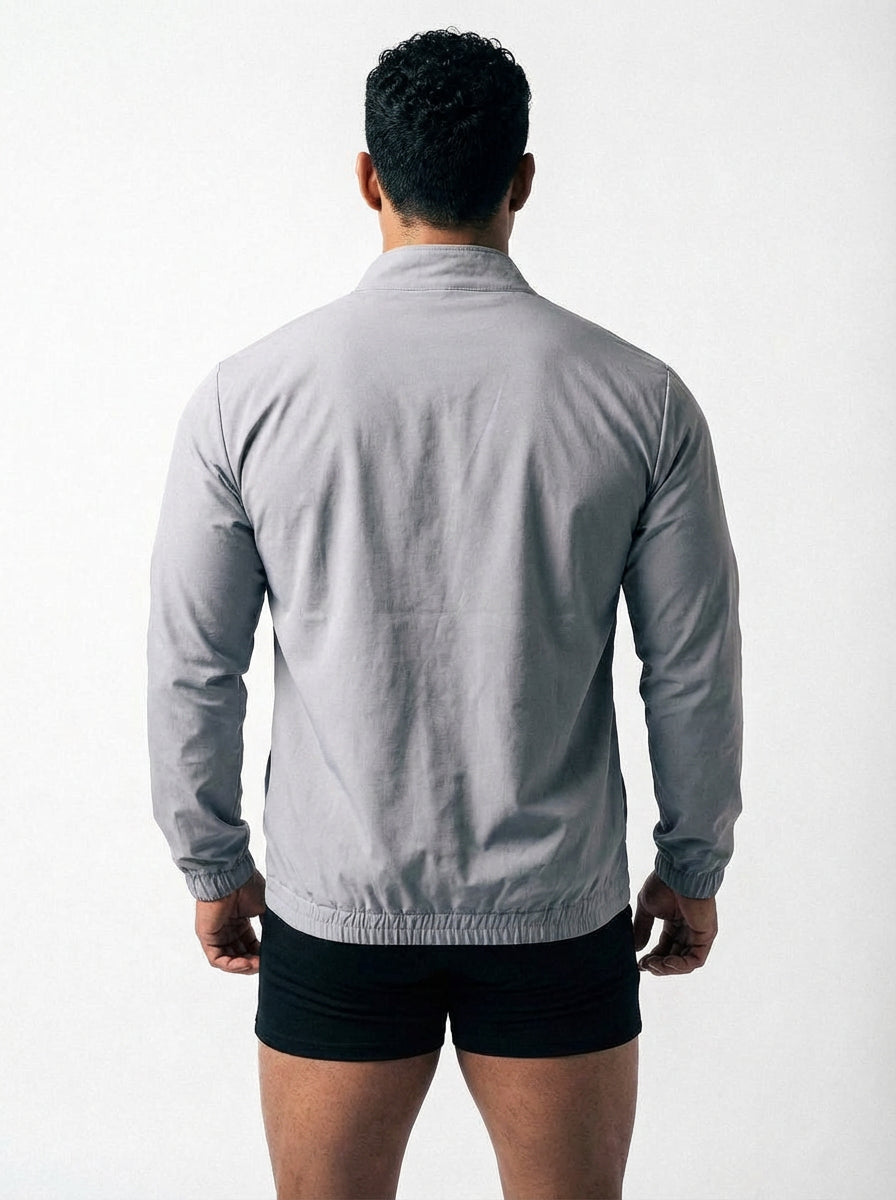 Premium Athletic Training Jacket - Silver