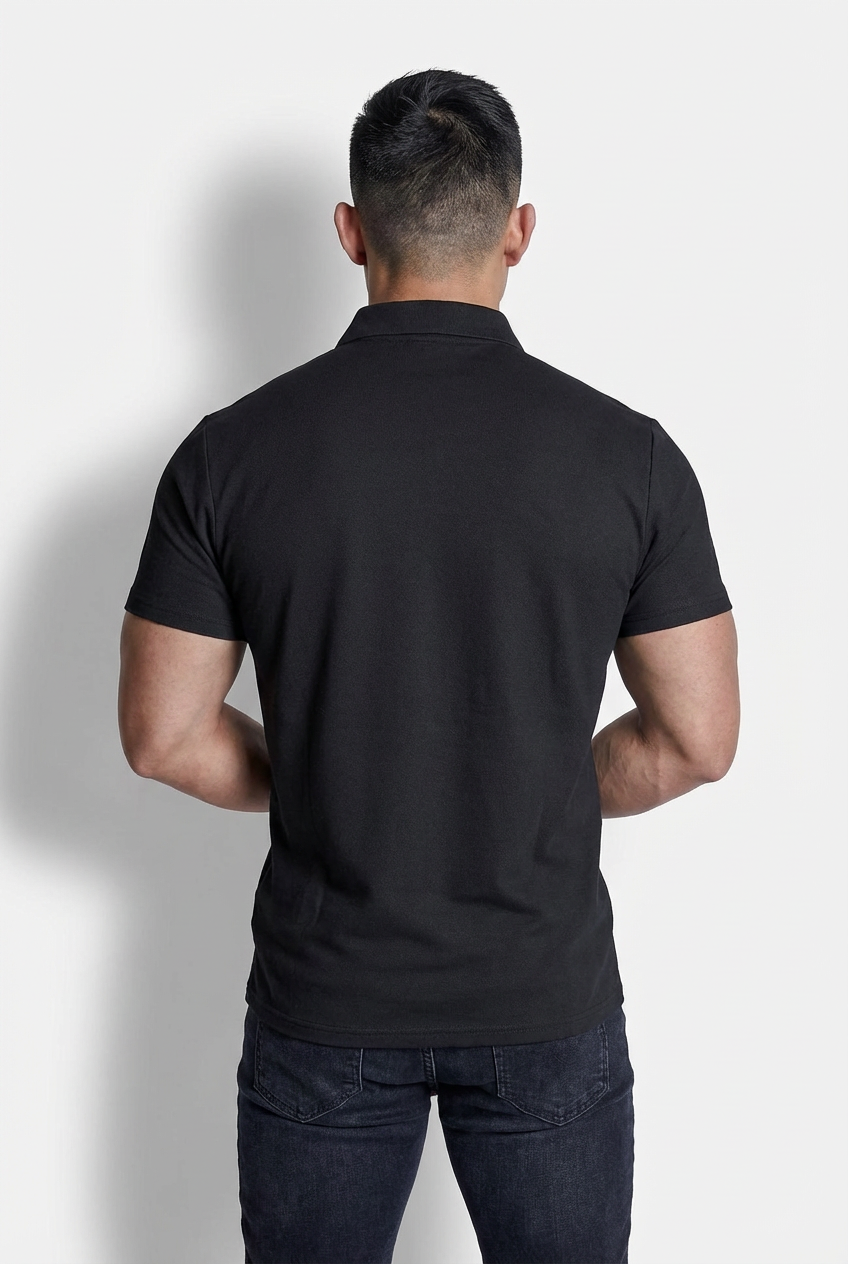Fast-Dry Polo T-Shirt - Black
