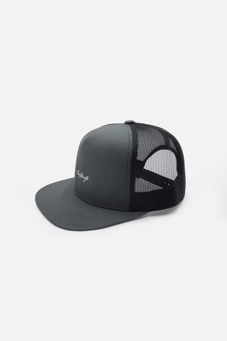 Snap Back Mesh Ball Cap - Charcoal Gray