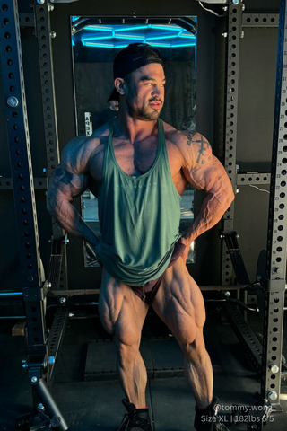 Classic Bodybuilding Racerback Stringer - Sea Green