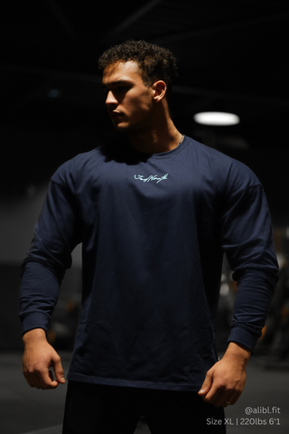 Energy Oversized Long Sleeve T-Shirt 2.0 - Midnight Blue