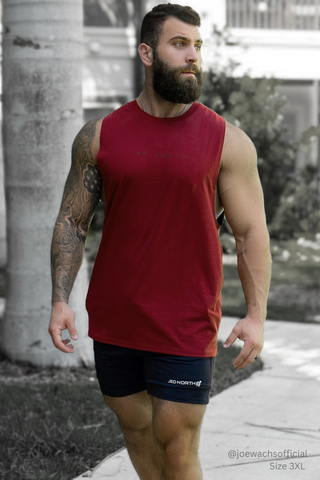 Apollo Men's Sleeveless Training Tee - Crimson Red