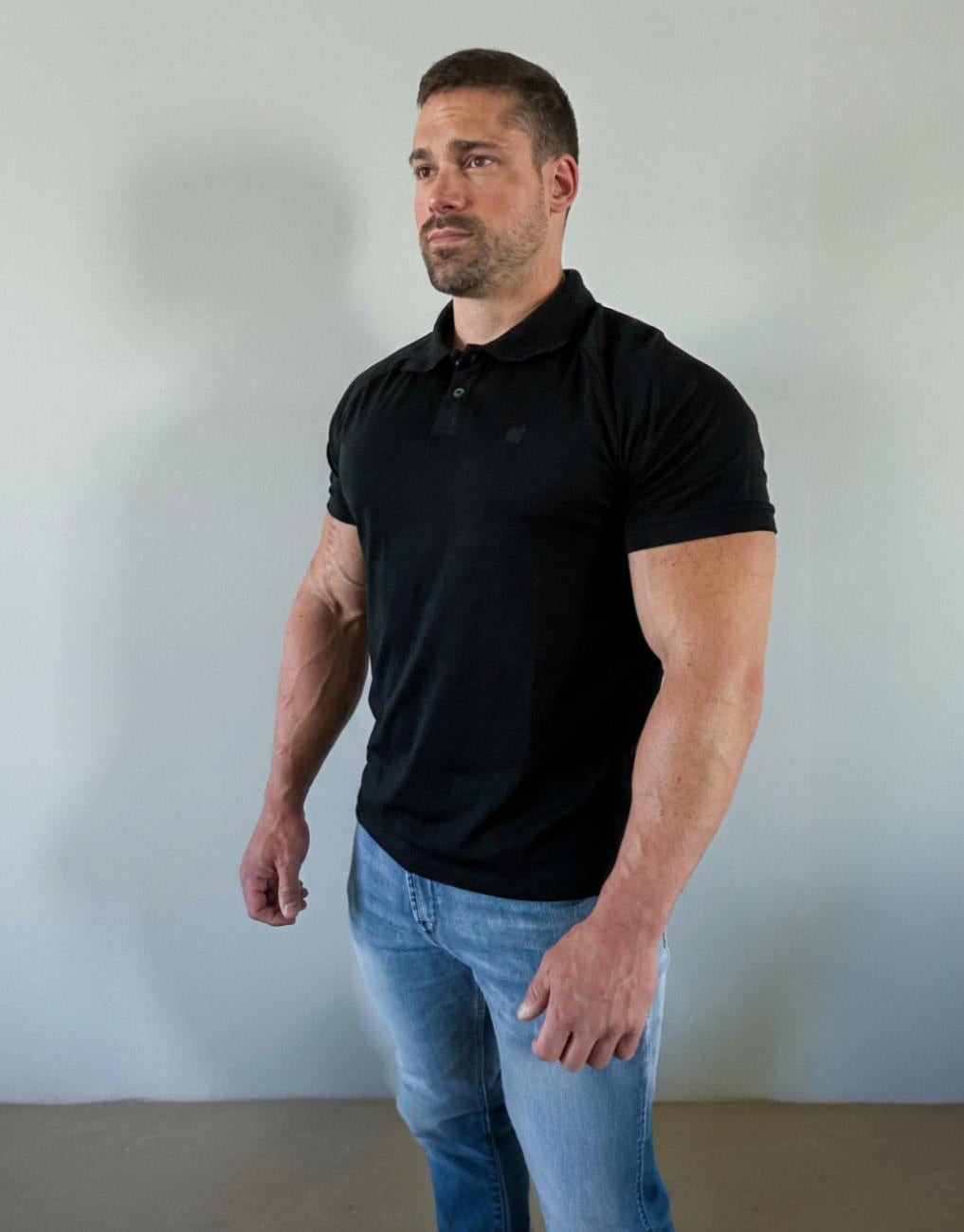 black muscle fit dress shirt BOSS - Slim-fit shirt in a performance-stretch cotton blend