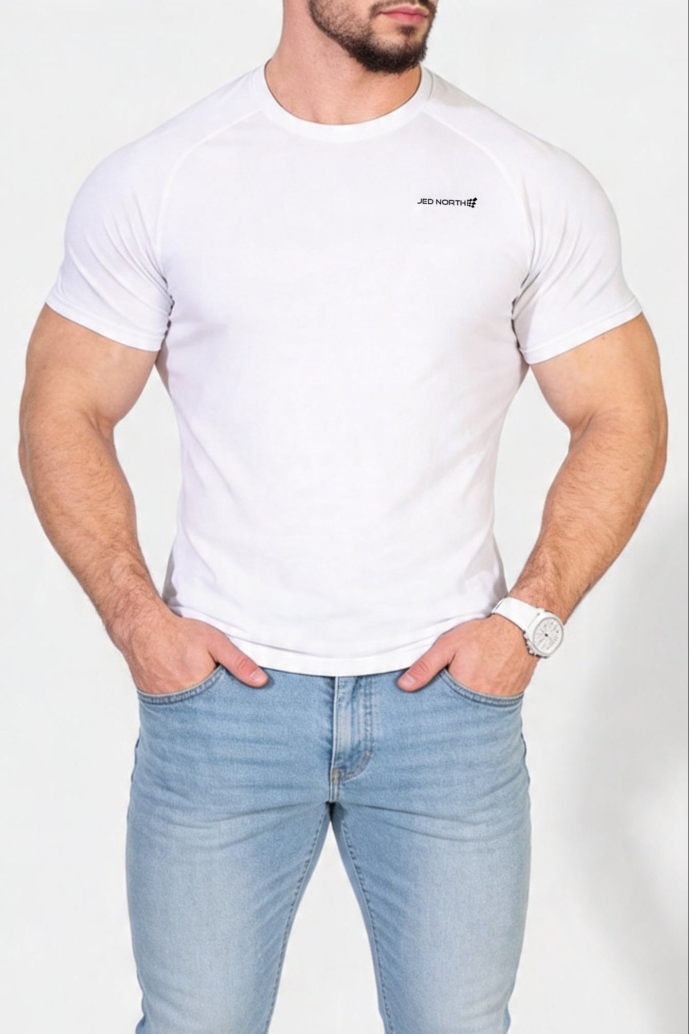 Titan 2.0 Muscle-Fit T-Shirt - White – Jed North