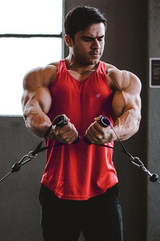 Dri-Fit Bodybuilding Workout Stringer  - Red