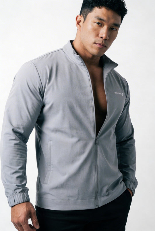 Premium Athletic Training Jacket - Silver