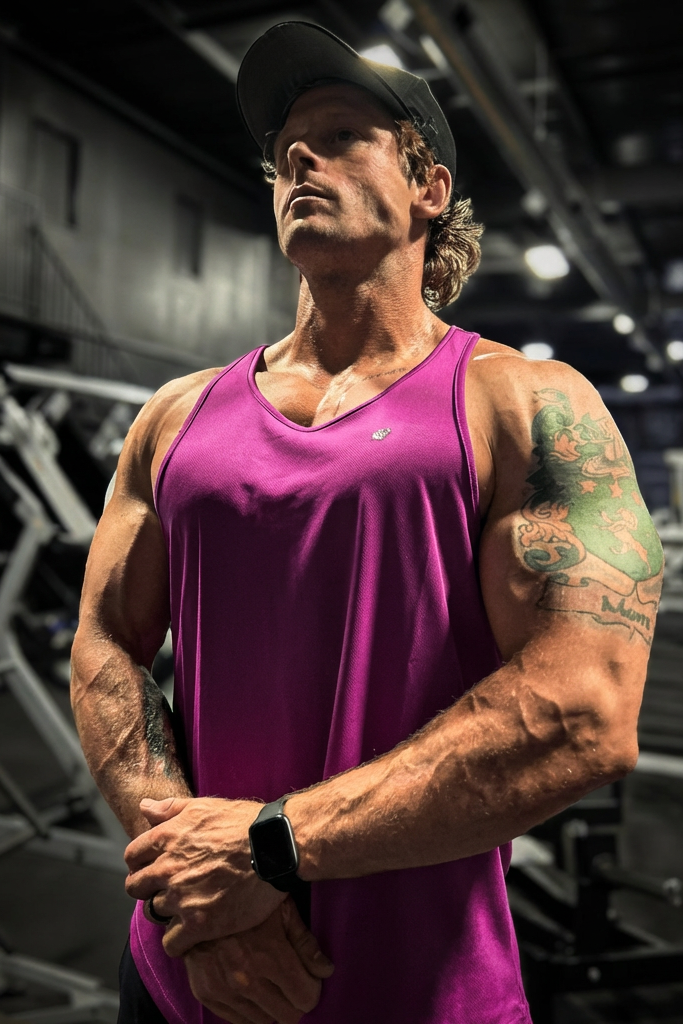 Fast-Dry Bodybuilding Workout Stringer - Magenta