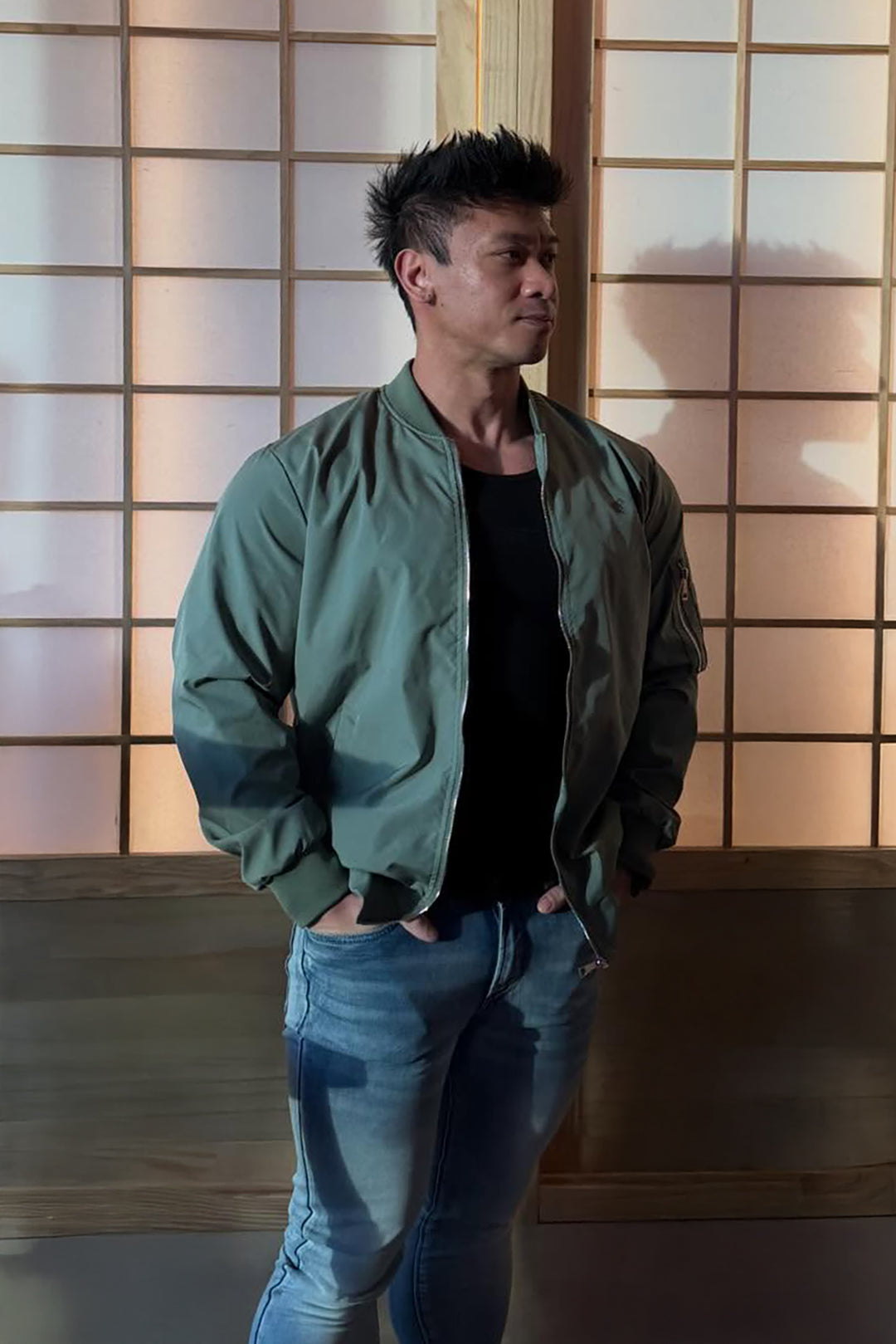 Northbound Water Resistant Bomber Jacket - Olive