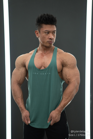 Classic Bodybuilding Racerback Stringer - Sea Green