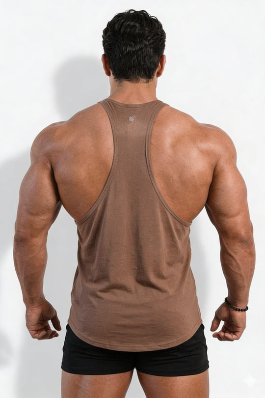 Stringer Front Bsack Classic Bodybuilding Racerback Stringer - Brown – Jed North
