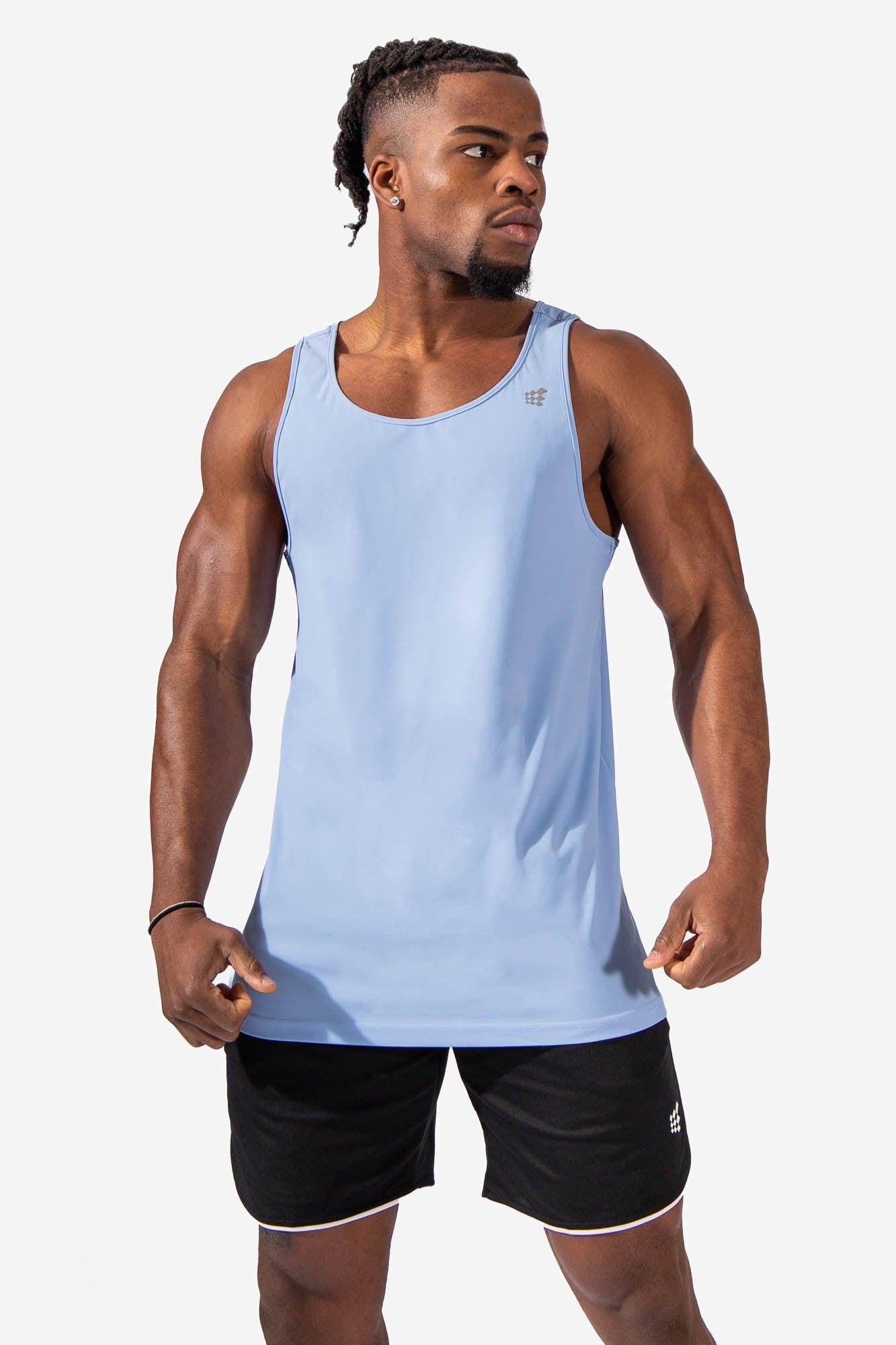 Men's Active Sports Tank Top - Blue - Jed North