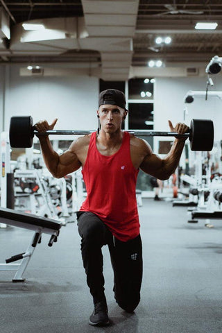 Dri-Fit Workout Bodybuilding Stringer  - Red - Jed North