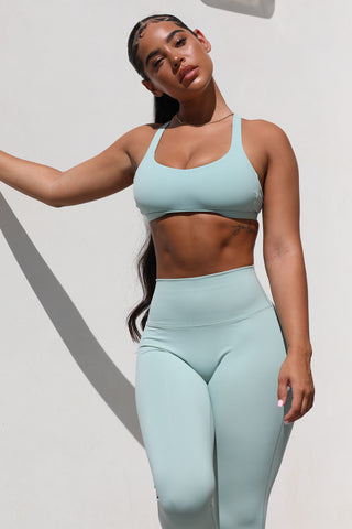 Bloom Criss Cross Sports Bra - Mint