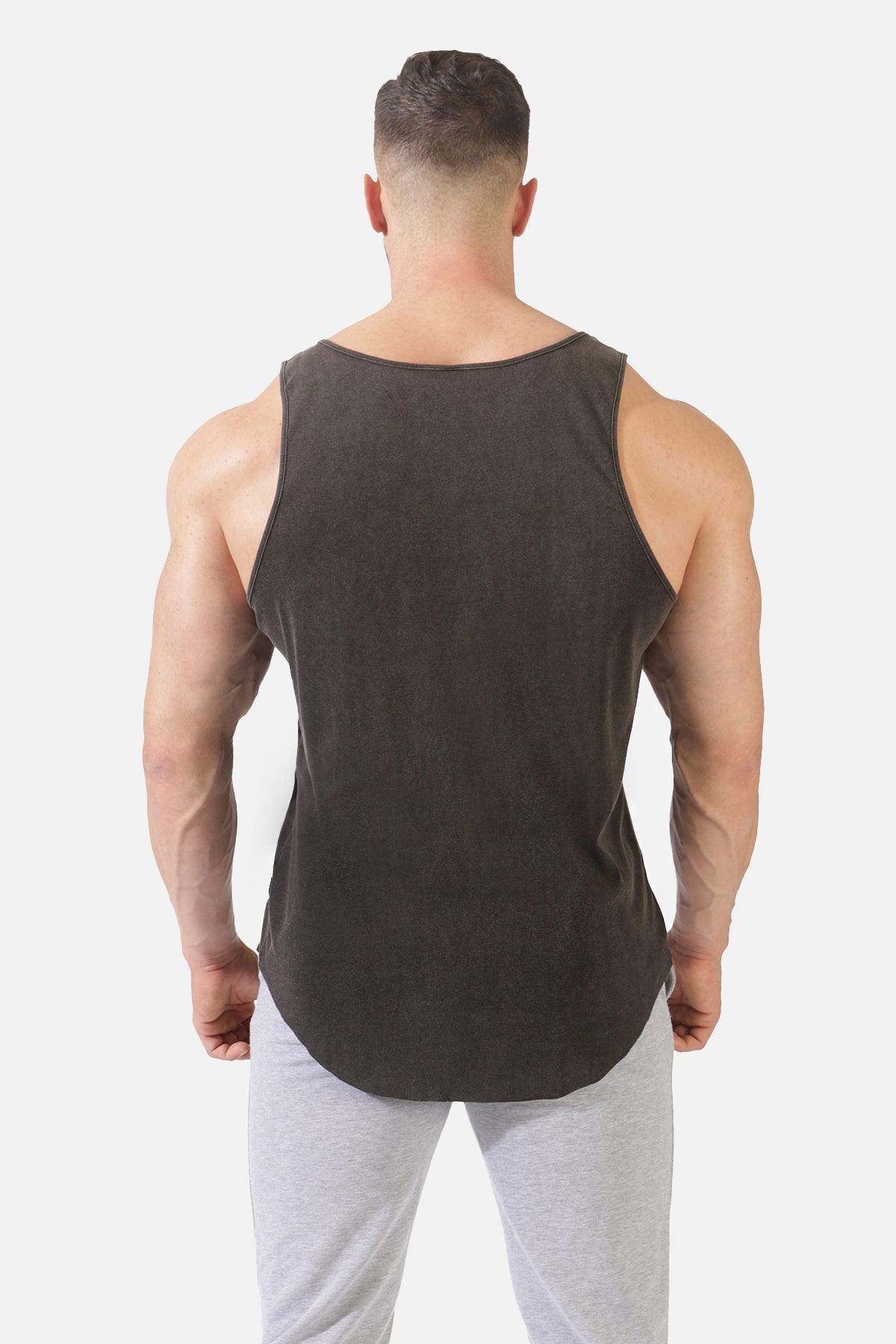 Heavy Duty Workout Tank Top - Washed Black - Jed North
