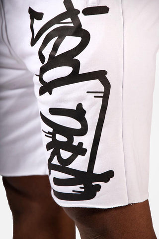 Vandal Sweat Shorts - White - Jed North