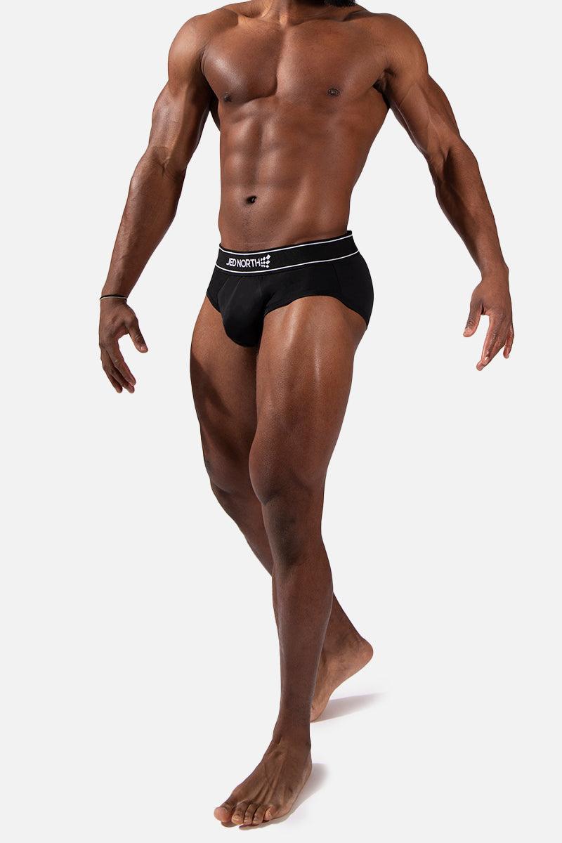 Men's Workout Mesh Briefs 2 Pack - Black & Gray - Jed North