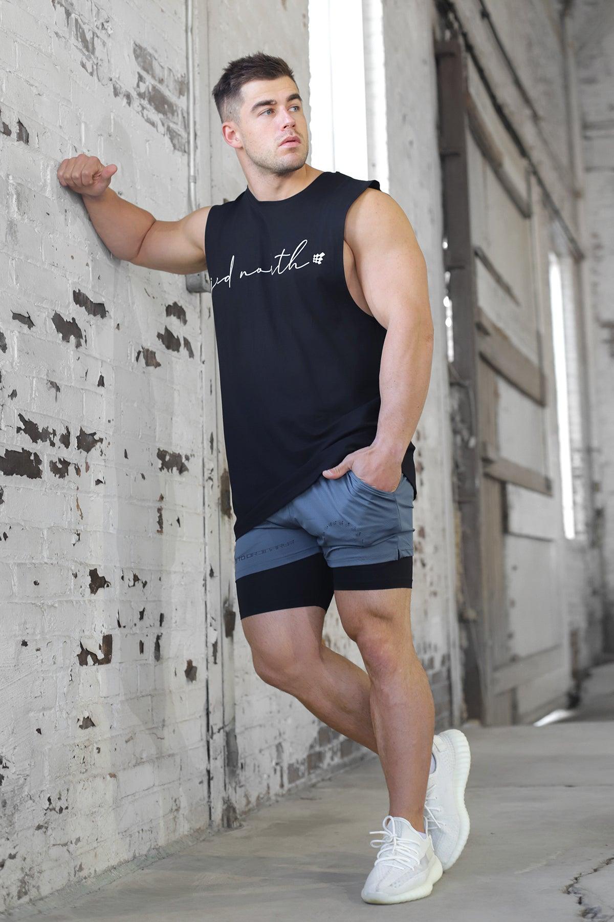 Workout Muscle Tee - Jed North Script - Jed North