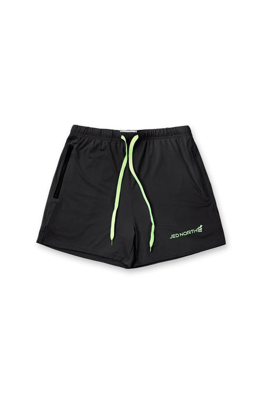 Agile Bodybuilding 4'' Shorts w Zipper Pockets - Black - Jed North