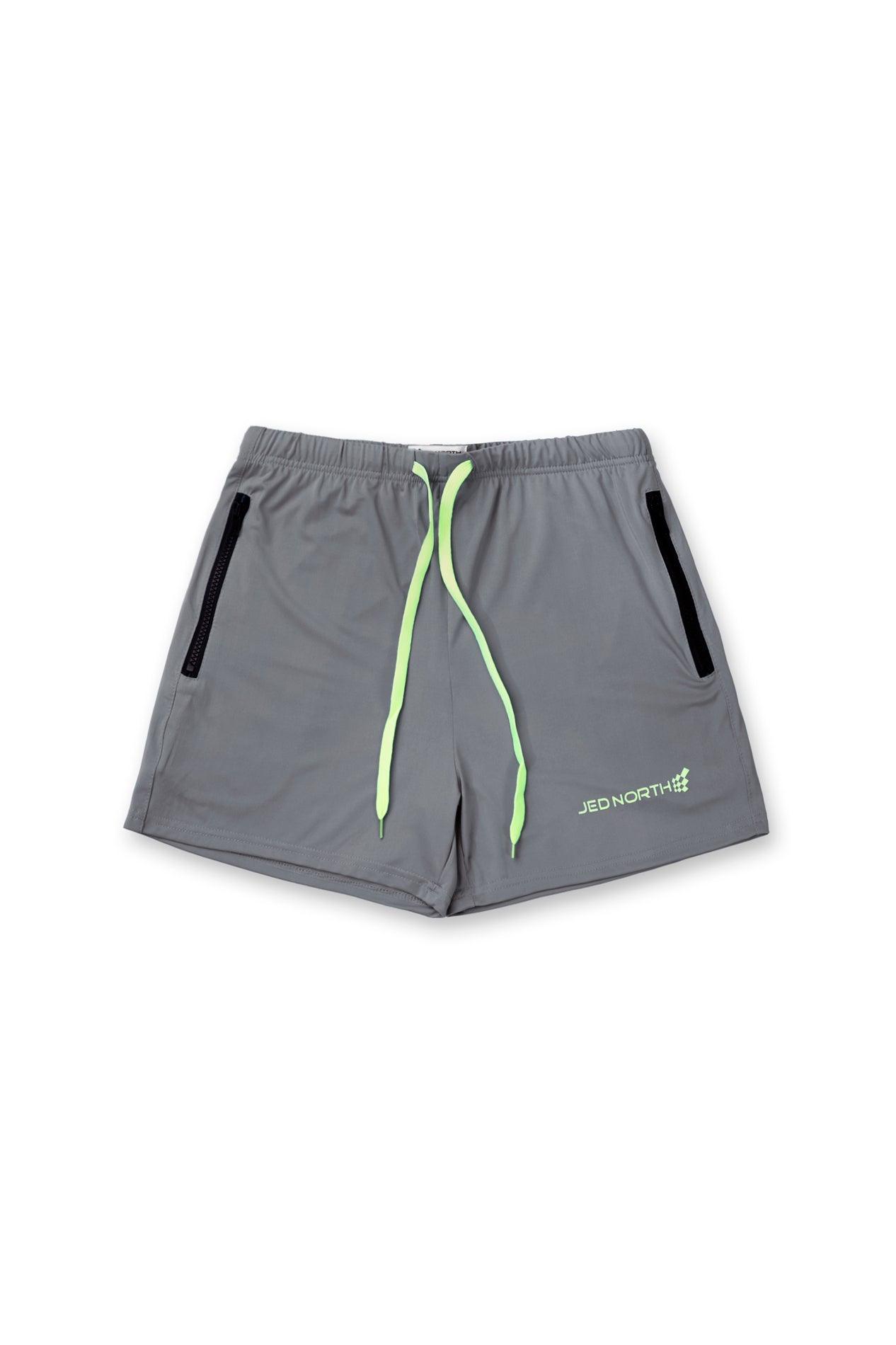 Agile Bodybuilding 4'' Shorts w Zipper Pockets - Gray
