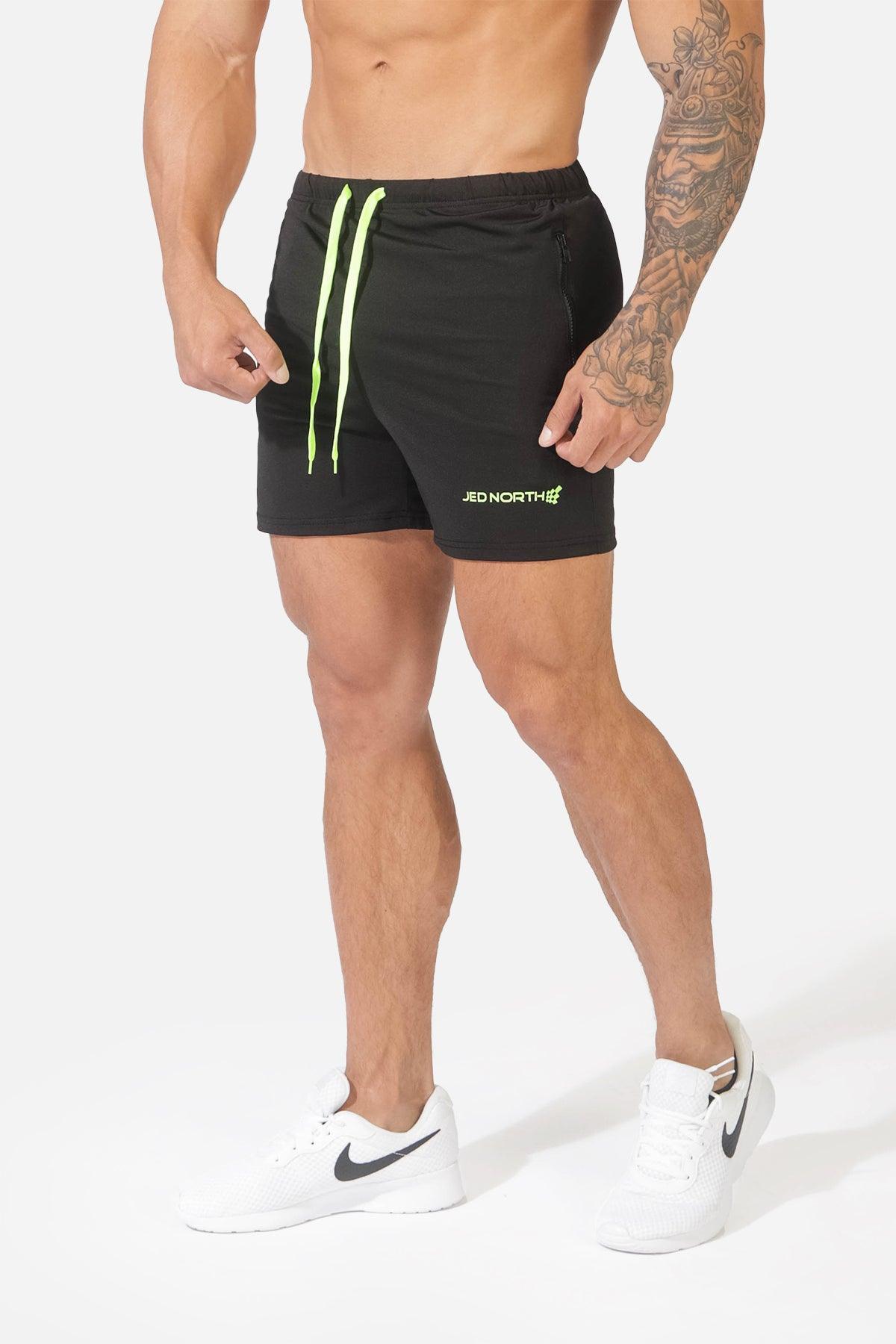 Jed North Men's 4 Fitted Shorts Bodybuilding Workout Gym Running