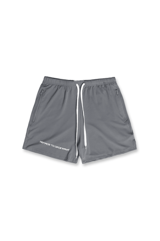 Agile Bodybuilding 4'' Shorts w Zipper Pockets - Gray Logo - Jed North