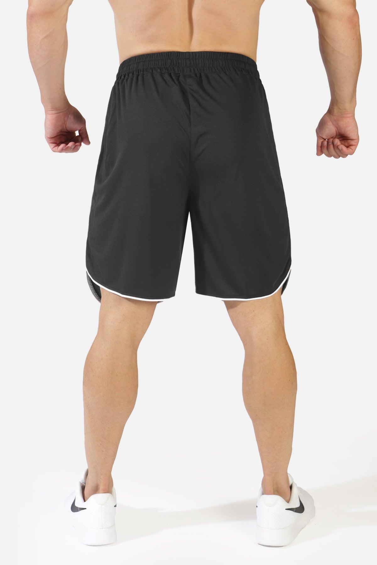 Varsity Mesh Gym Shorts - Black - Jed North
