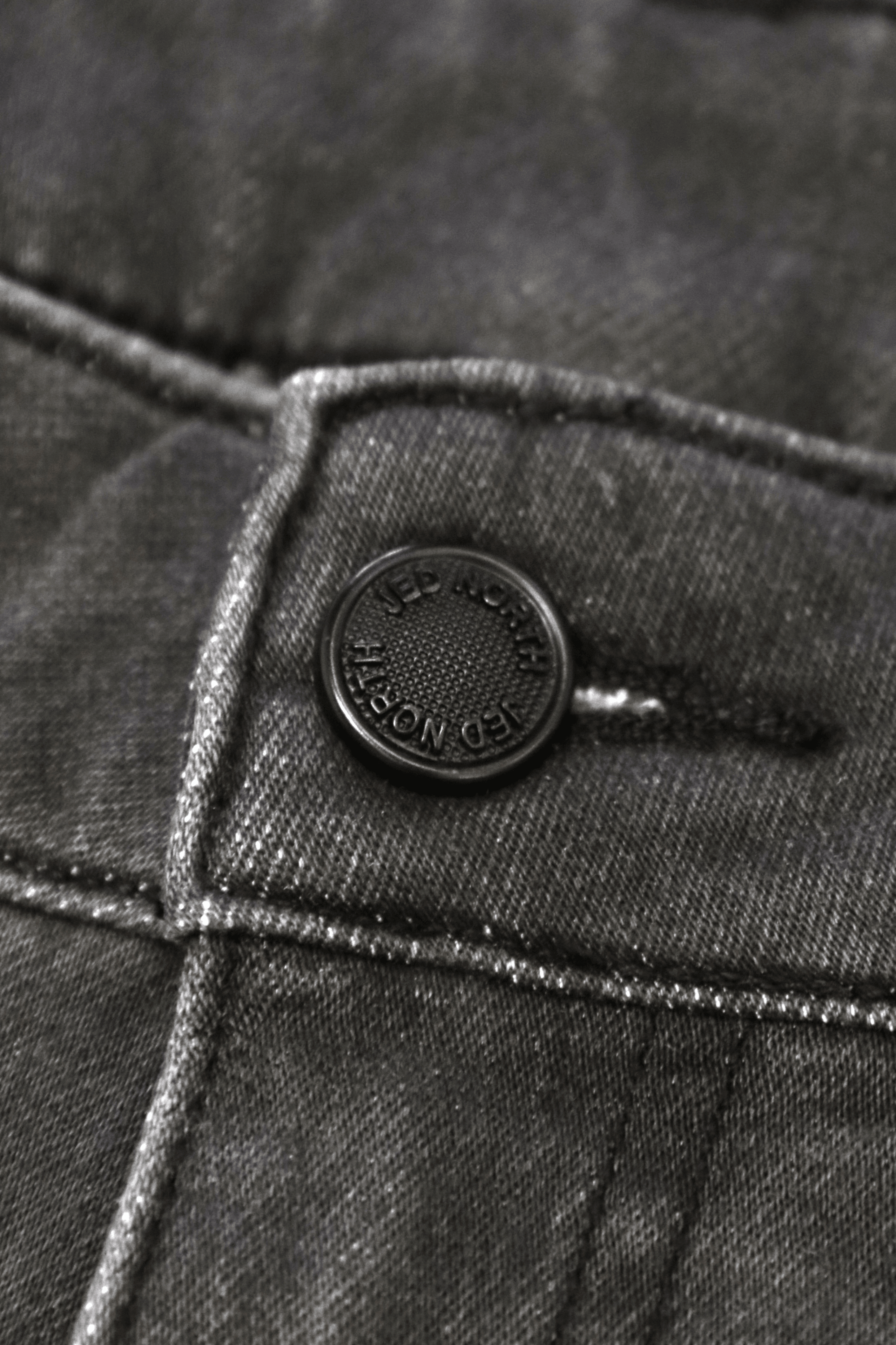 Men's Rolled Hem Denim Shorts - Dark Gray - Jed North