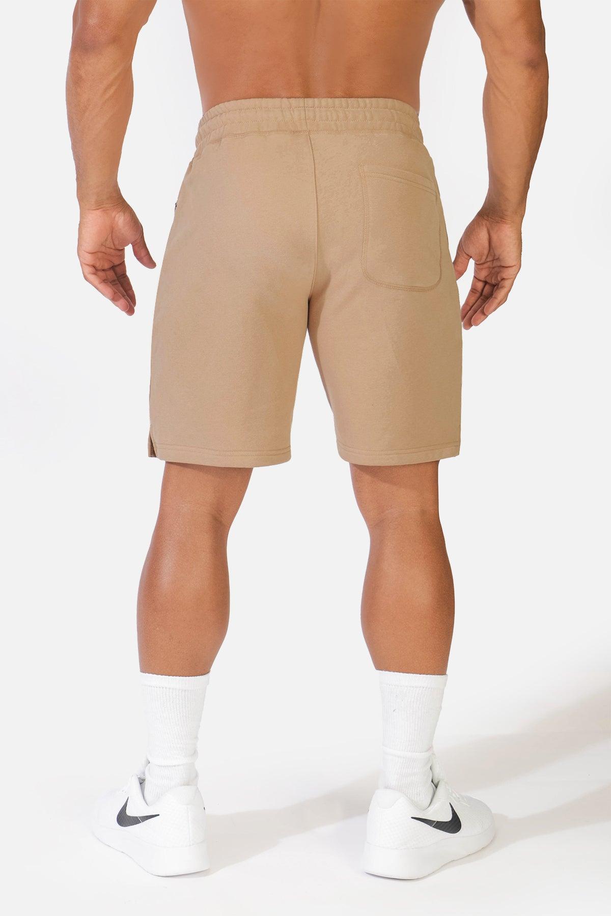 Men's Elite 8'' Sweat Shorts - Khaki - Jed North