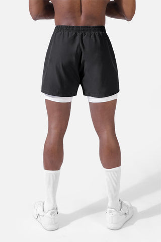 2 In 1, 4'' Running Shorts - Black - Jed North