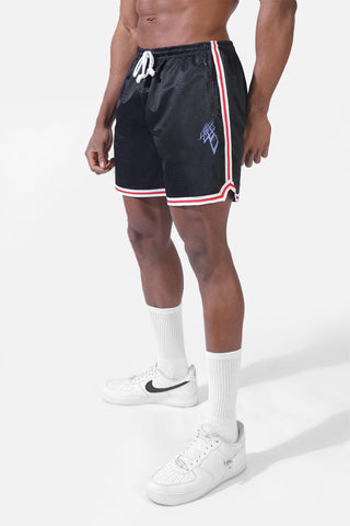 Lightning Mesh Basketball Shorts - Black - Jed North
