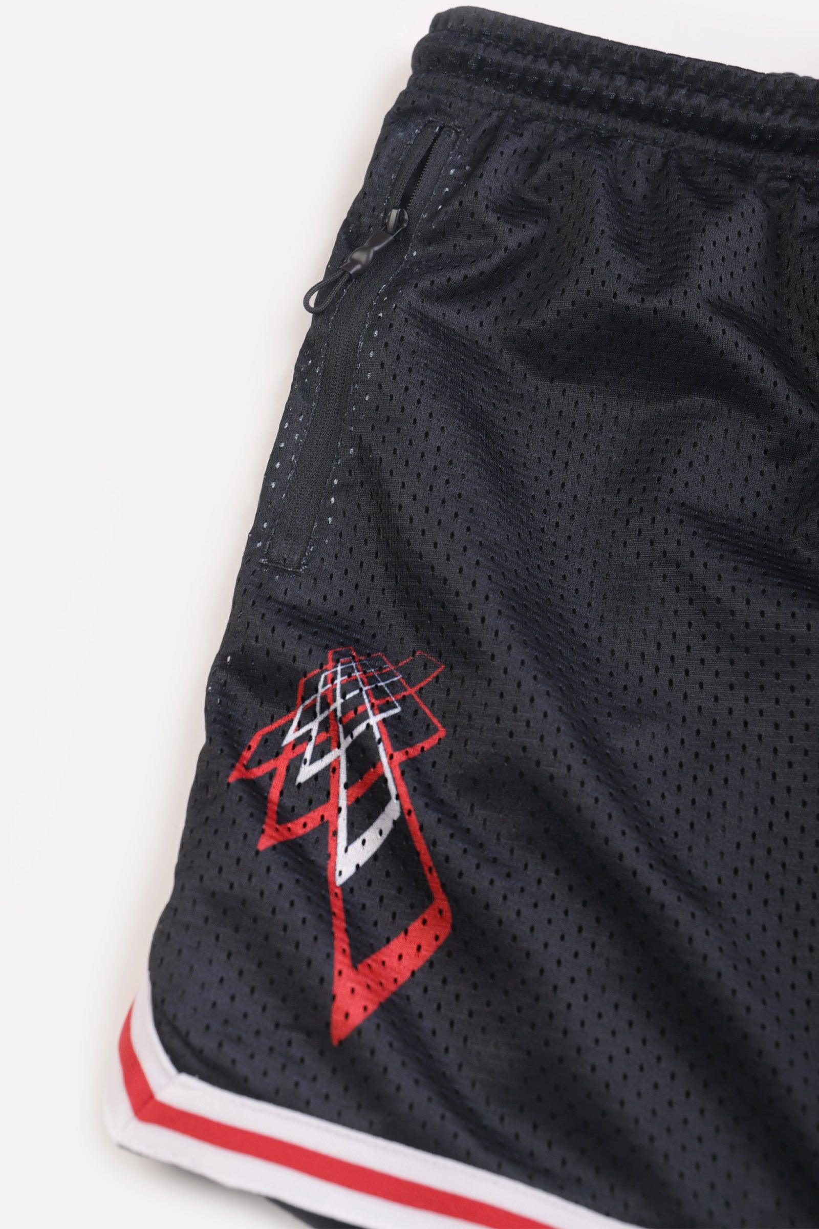 Lightning Mesh Basketball Shorts - Black - Jed North