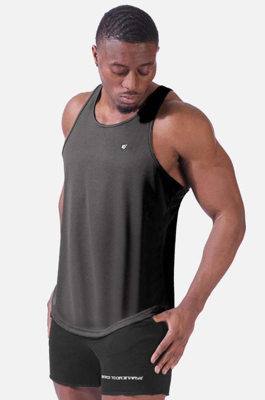 Test Fit Stringer Fast-Dry Bodybuilding Workout Stringer - Charcoal – Jed North