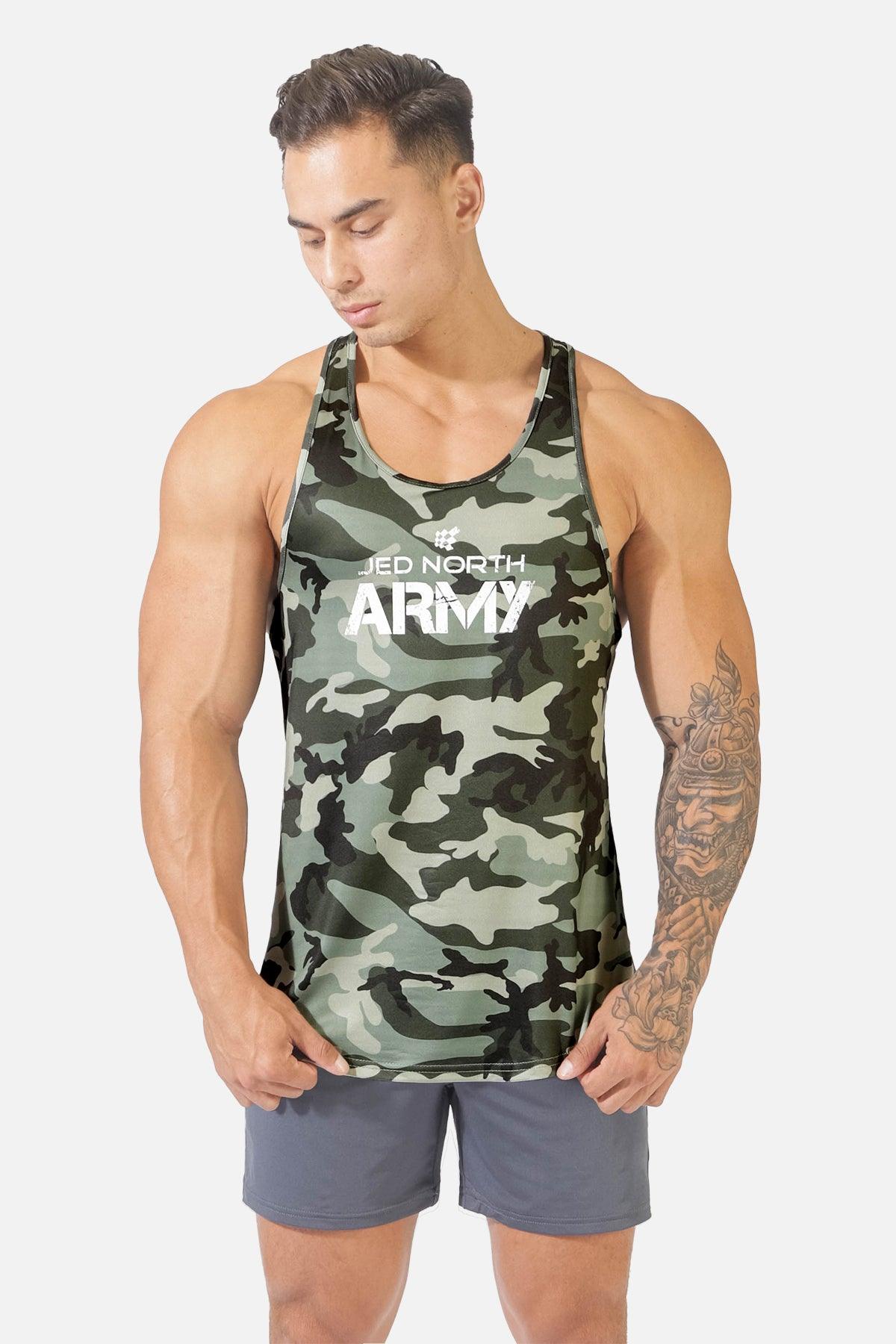 Graphic Muscle Stringer - Army - Jed North