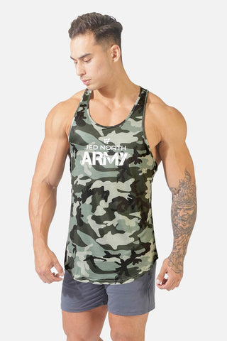 Graphic Muscle Stringer - Army - Jed North