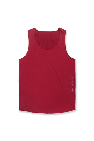 Training Raw-Edge Muscle Tank Top - Red - Jed North