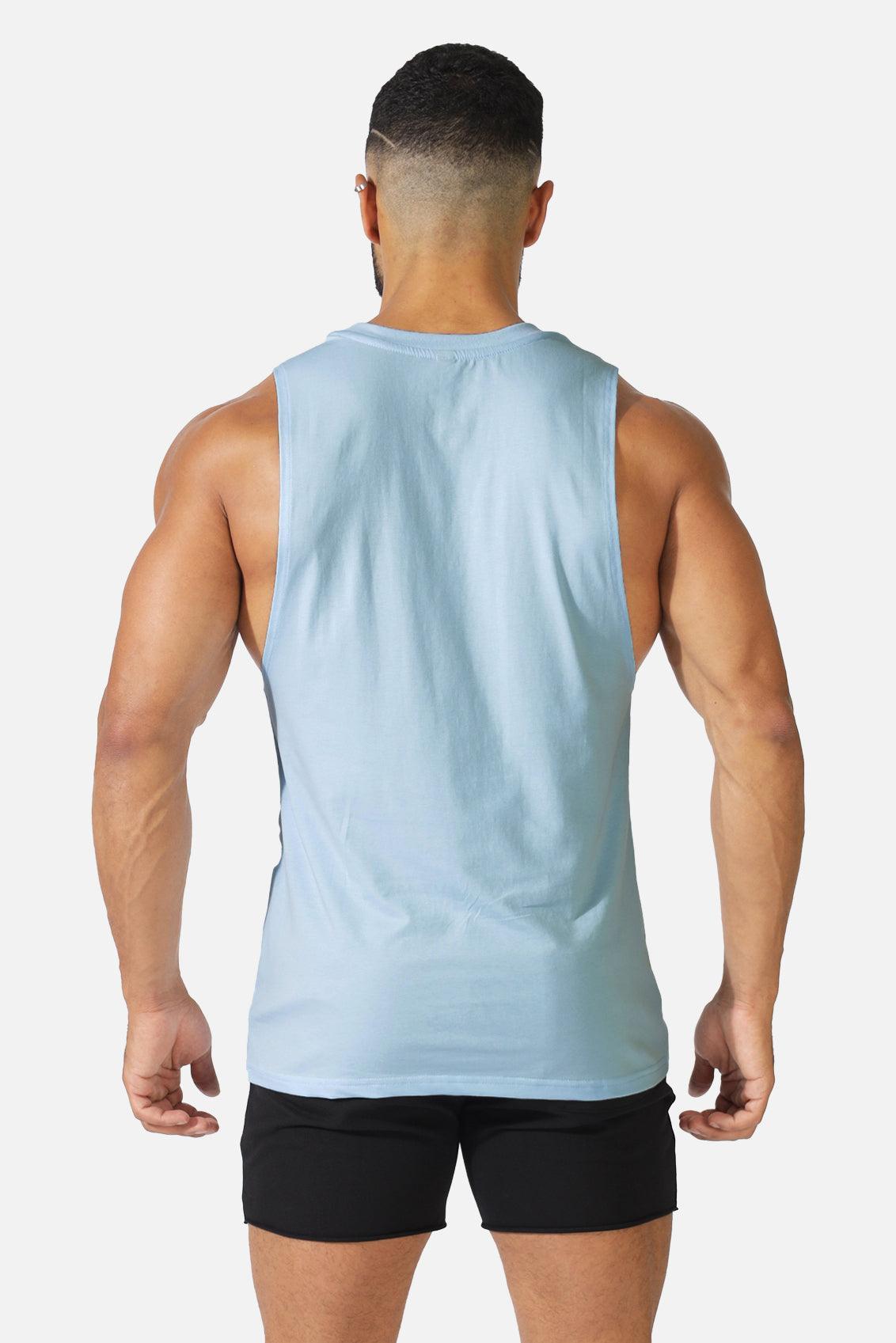 Men's Sleeveless Training Tee - Blue - Jed North