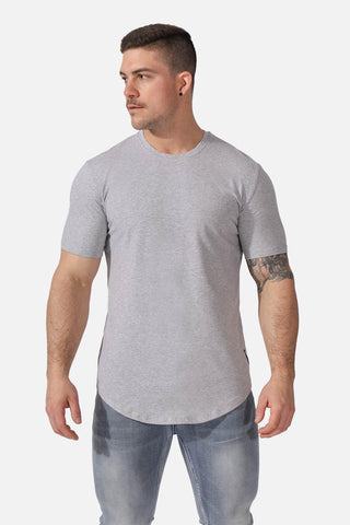 Men's Casual Fitted T-Shirt - Light Gray - Jed North