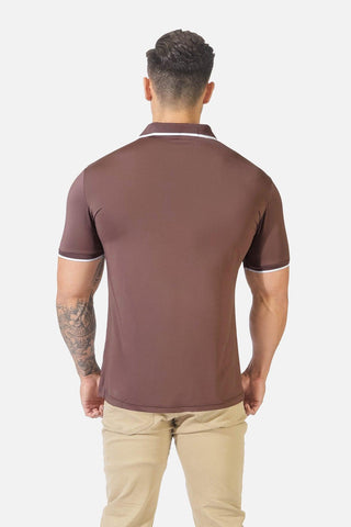 Cool Fit Classic Polo Shirt - Taupe - Jed North