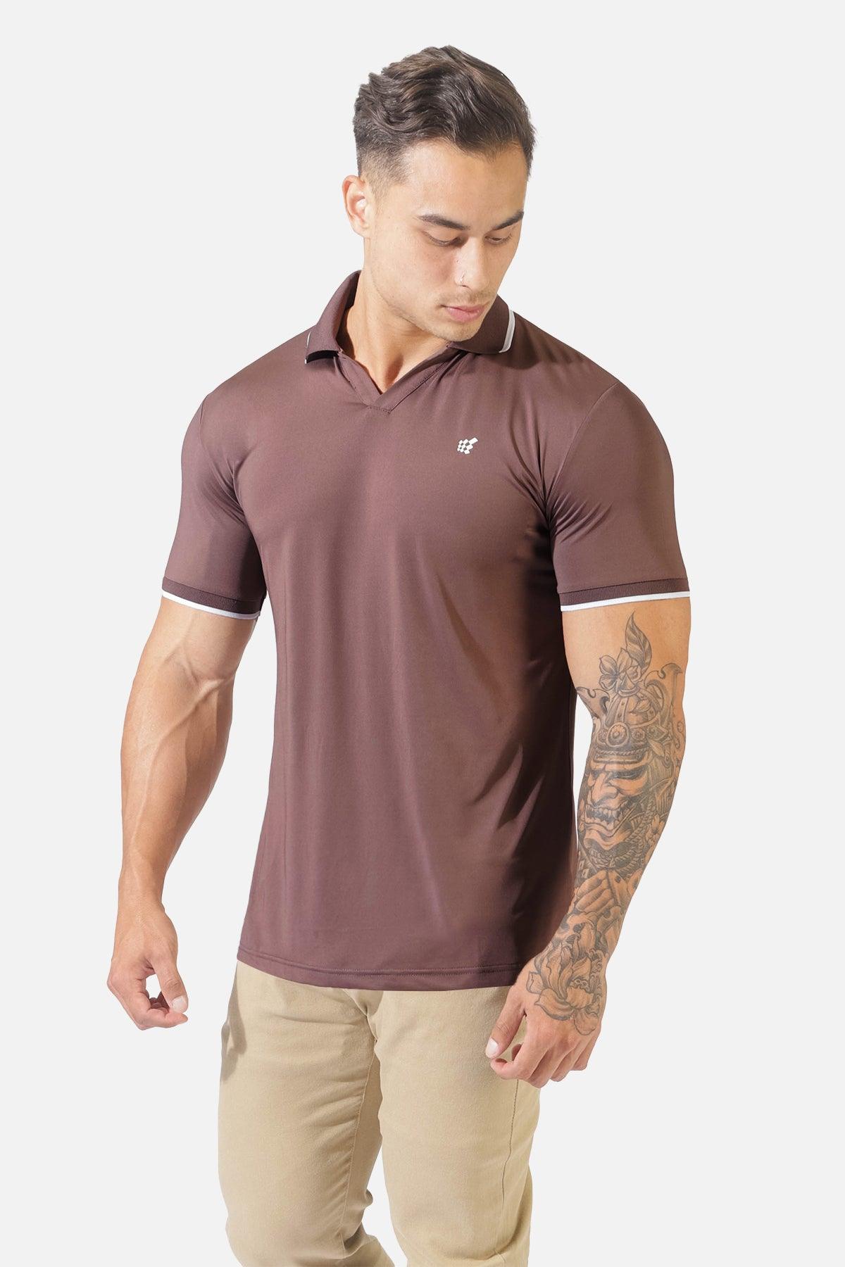 Cool Fit Classic Polo Shirt - Taupe - Jed North