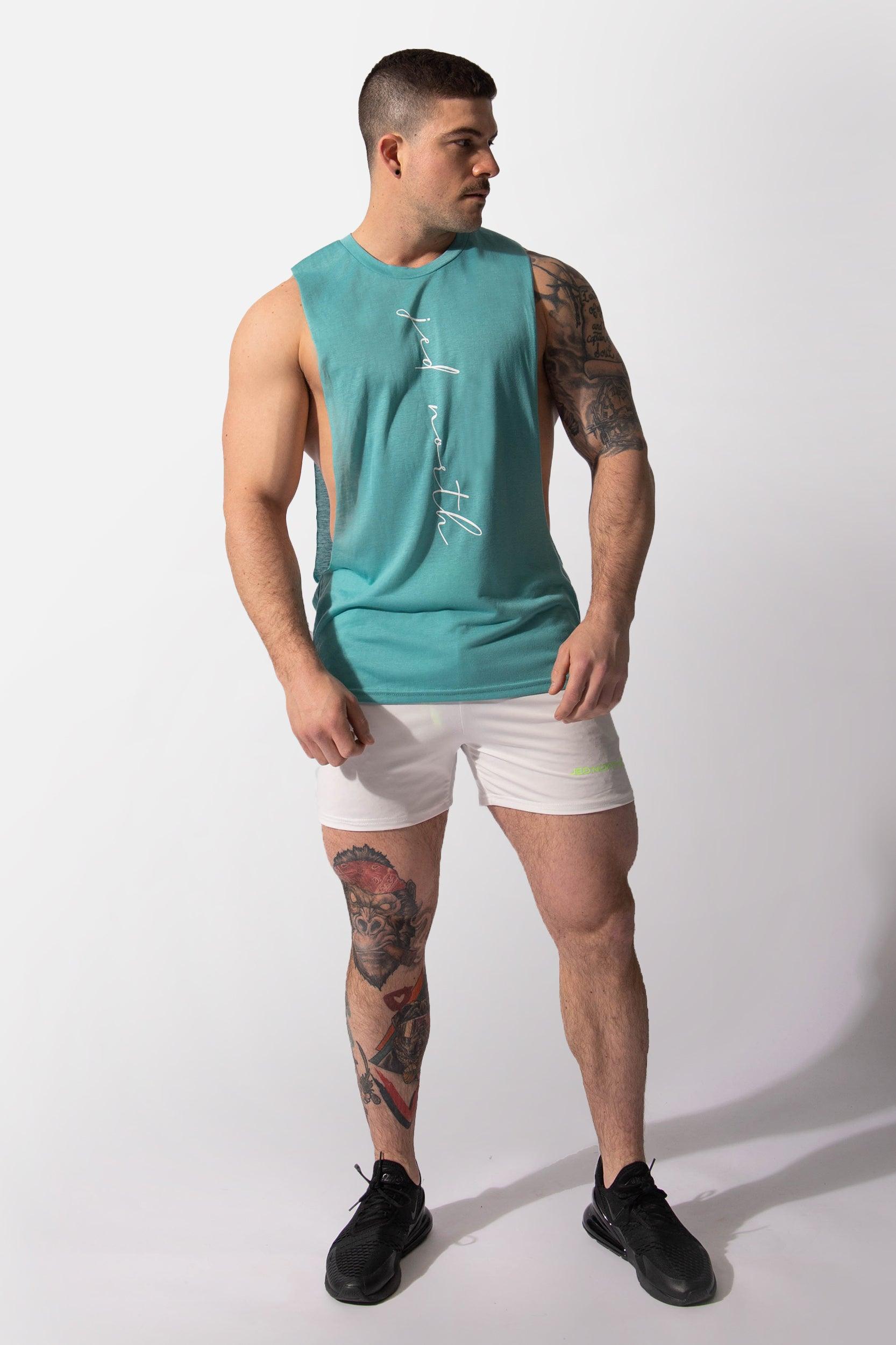 Flux Muscle Tee - Teal - Jed North