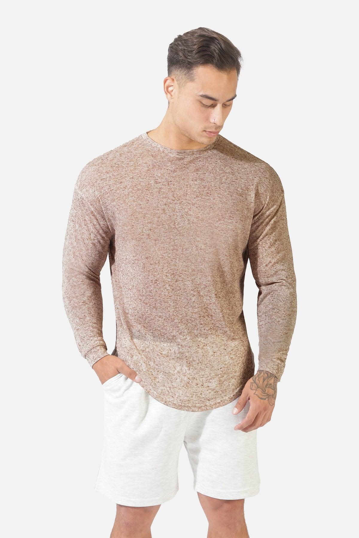 Steeles Lightweight Long Sleeve - Brown - Jed North