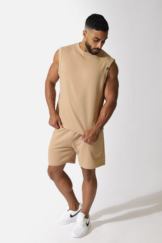 Amplify Casual Muscle Tee - Khaki - Jed North